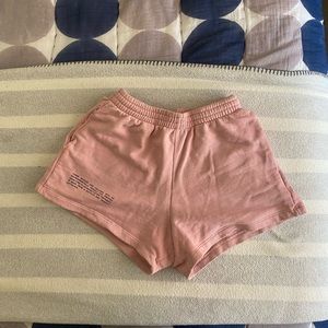 pangaia shorts. super cute just too small. size xs. light pink. high waisted